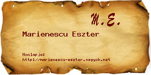 Marienescu Eszter névjegykártya